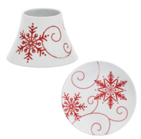 Snowfake Ceramic - Grand Abat-Jour & Assiette